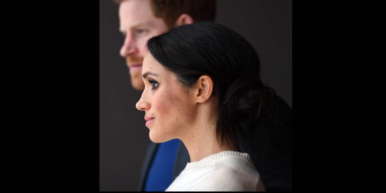 Prince Harry and Meghan Markle photographed during a visit to Titanic Belfast maritime museum on March 23, 2018 in Belfast, Nothern Ireland.