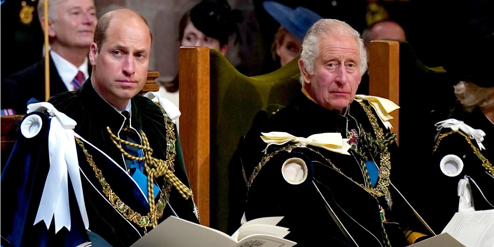 Prince William and King Charles attend the National Service of Thanksgiving and Dedication in 2023.