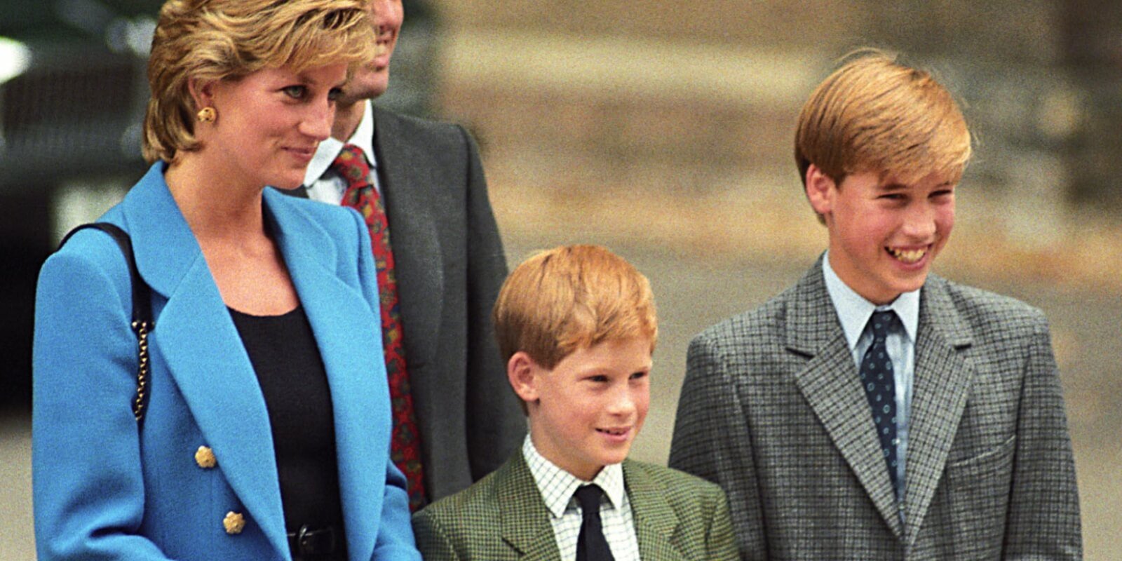 Princess Diana, Prince Harry and Prince William photographed in 1995.