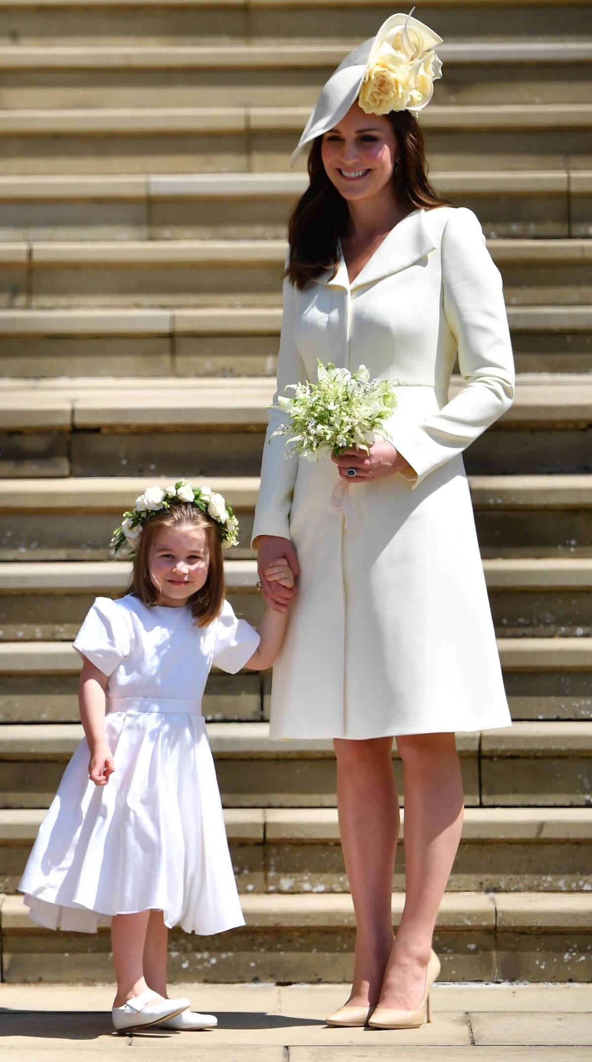 Kate Middleton and Princess Charlotte at Prince Harry and Meghan Markle's wedding