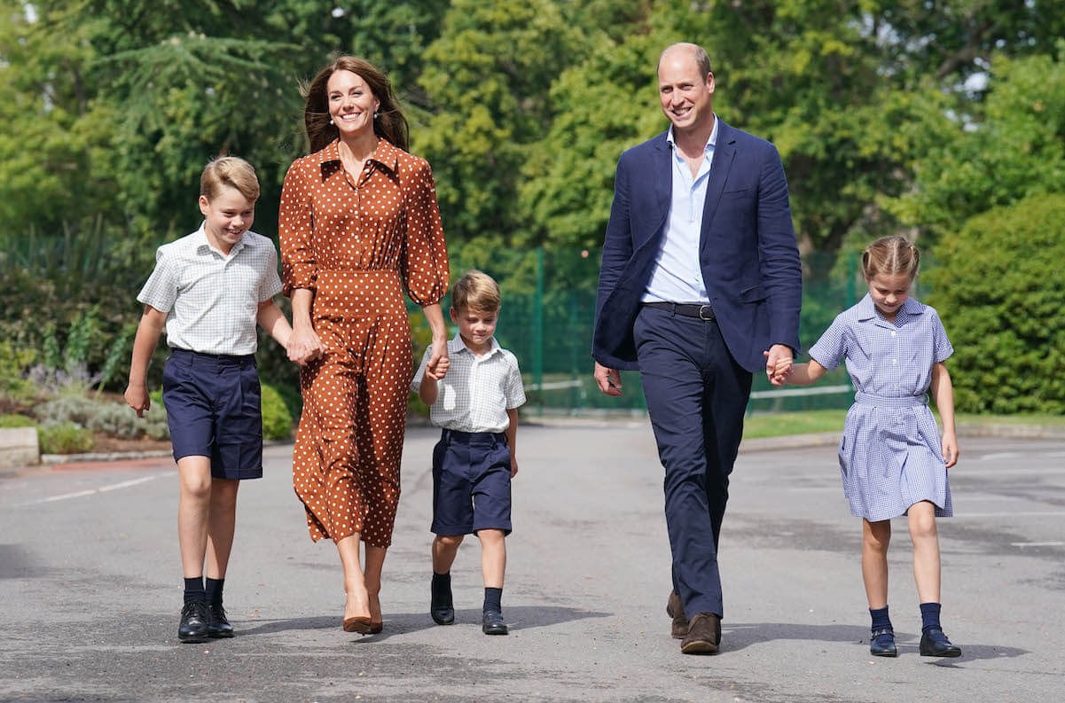 Prince William and Kate Middleton with their three kids