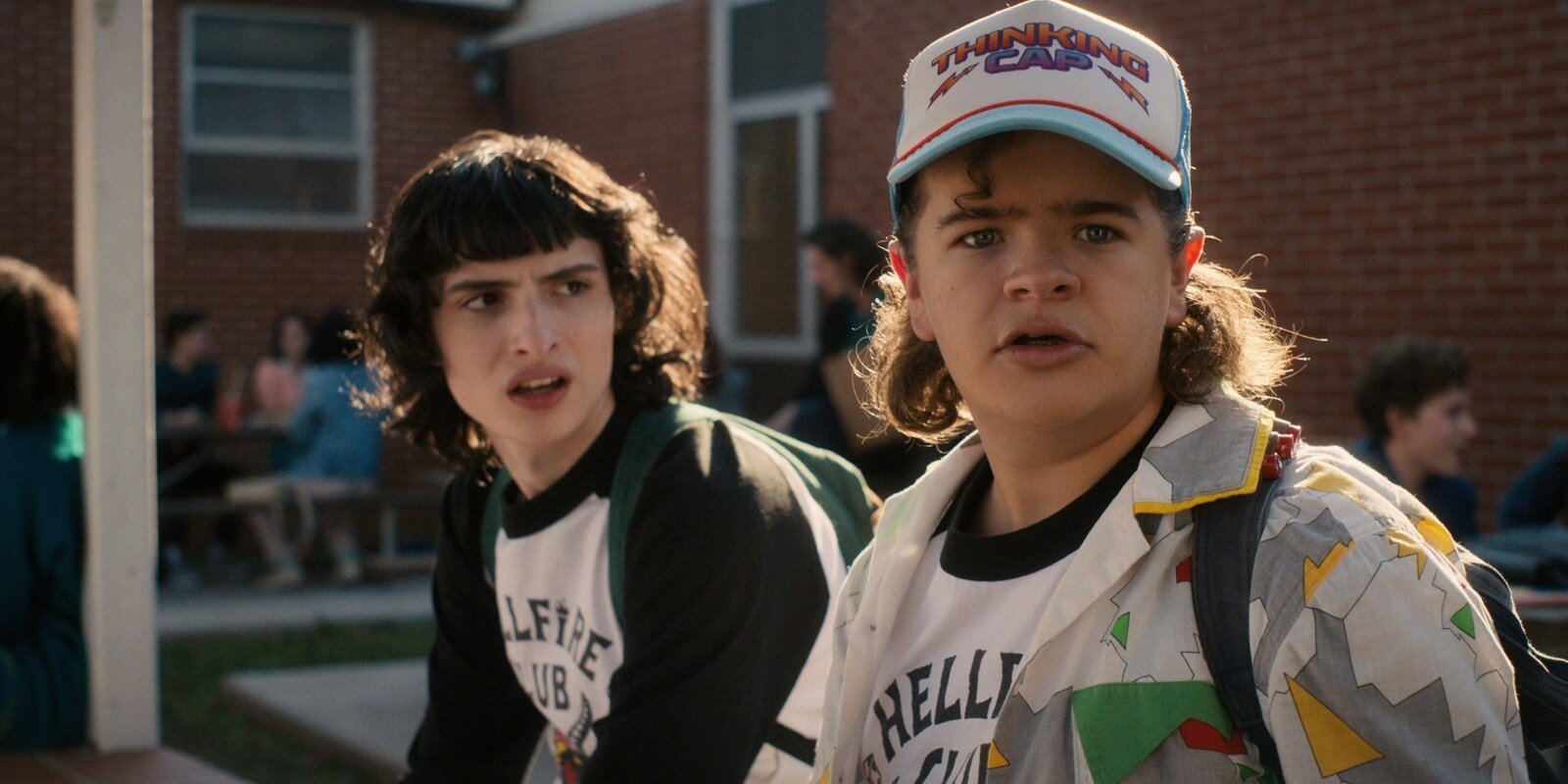 Finn Wolfhard and Gaten Matarazzo during season 4 of Netflix's 'Stranger Things.'