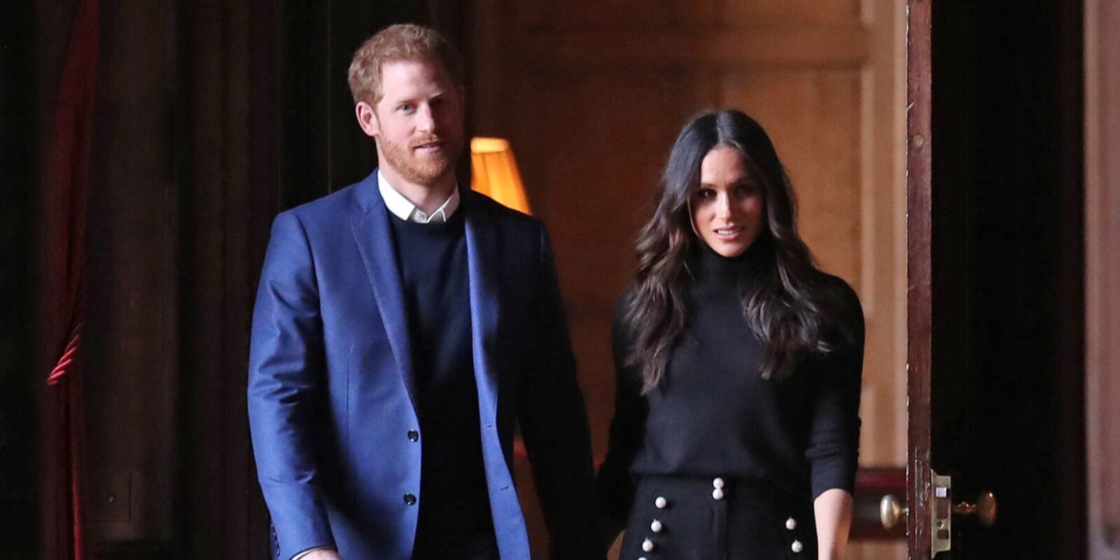 Prince Harry and Meghan Markle photographed on February 13, 2018 in Edinburgh, Scotland.