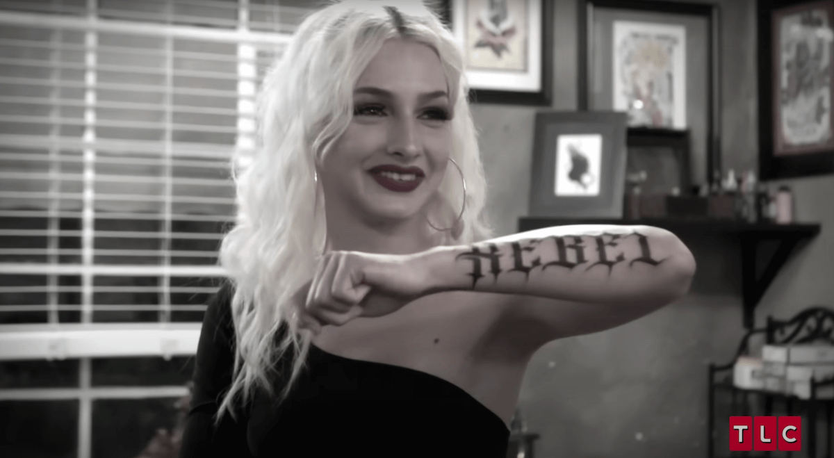 Moriah Plath showing off her "rebel" tattoo in 'Welcome to Plathville' Season 5