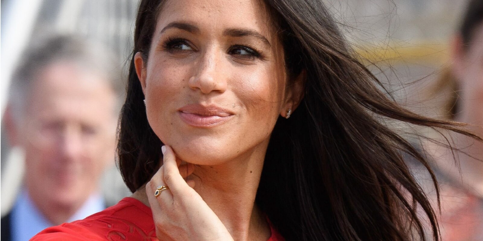 Meghan Markle photographed at Nuku'alofa airport on Oct. 25, 2018 in Nuku'alofa, Tonga.