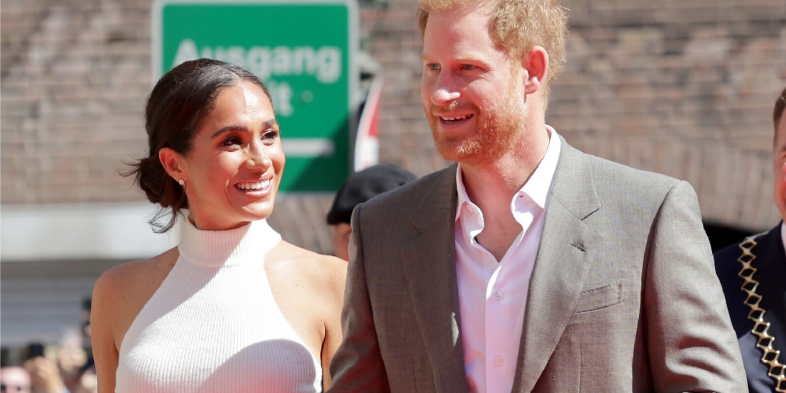 Prince Harry, Duke of Sussex and Meghan, Duchess of Sussex arrive at the town hall during the Invictus Games in 2022.