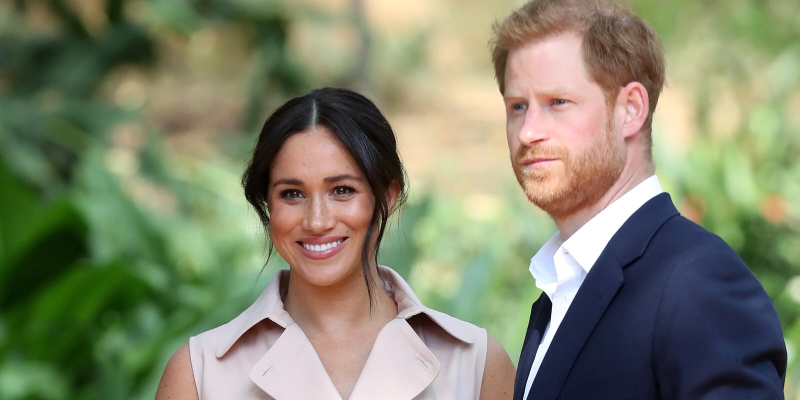 Meghan Markle and Prince Harry pose for a photograph taken in 2019.