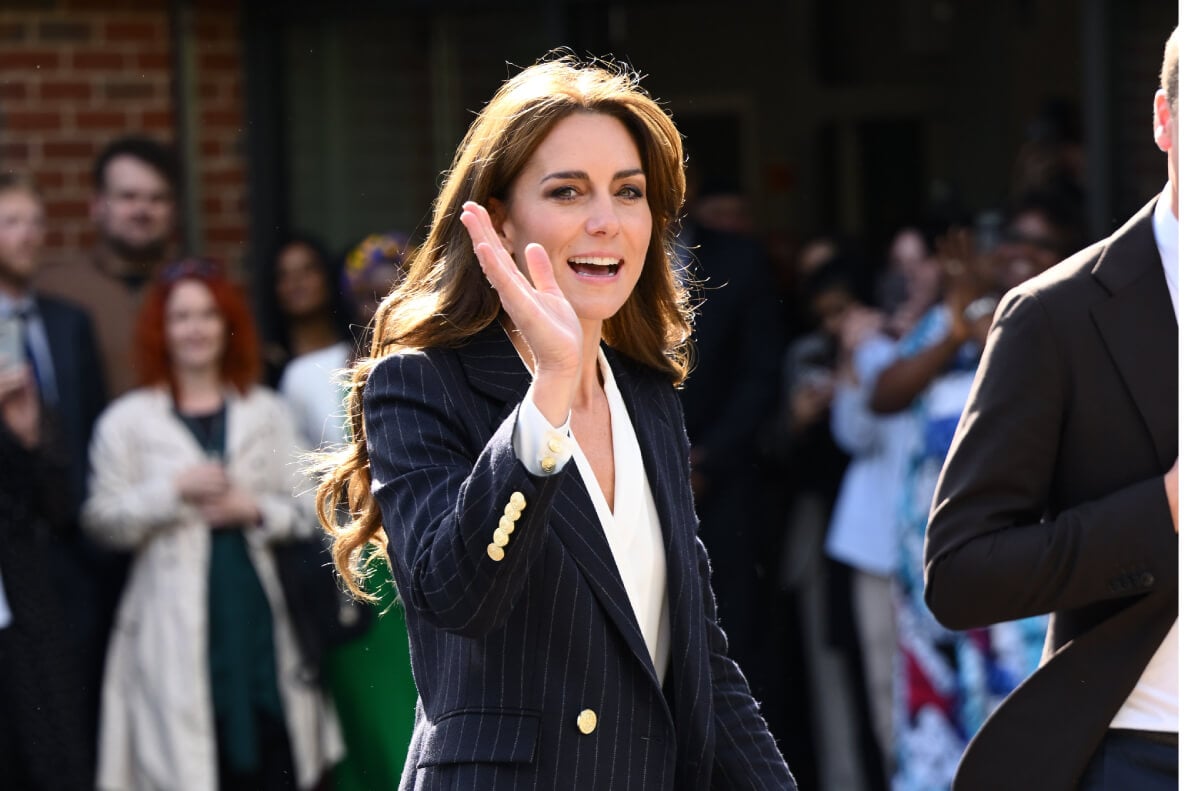 Kate Middleton, Princess of Wales, visits the Grange Pavilion as they celebrate the beginning of Black History Month on October 03, 2023 in Cardiff, Wales