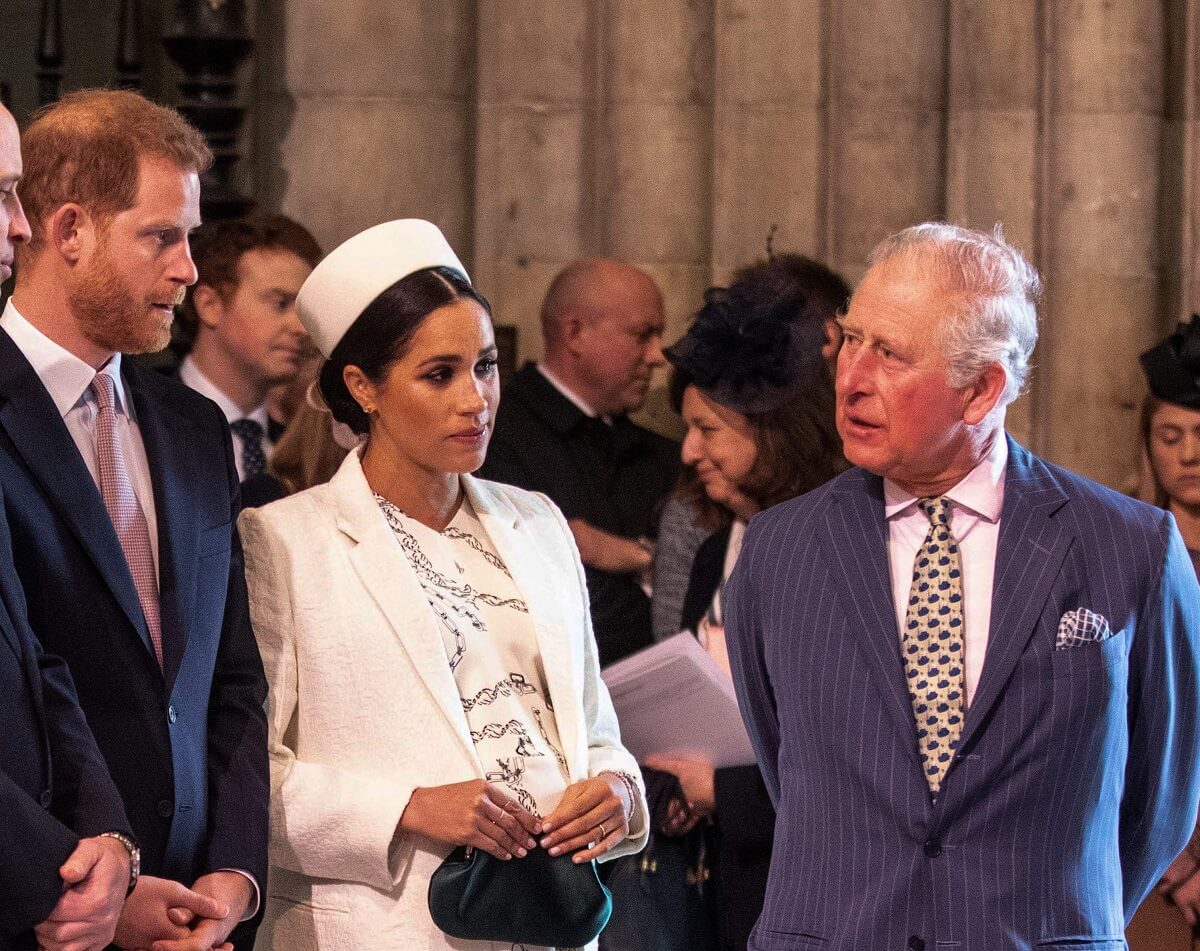 King Charles III, who sent a message to Prince Harry about apologizing to Meghan Markle, all attend a Commonwealth Day service at Westminster Abbey