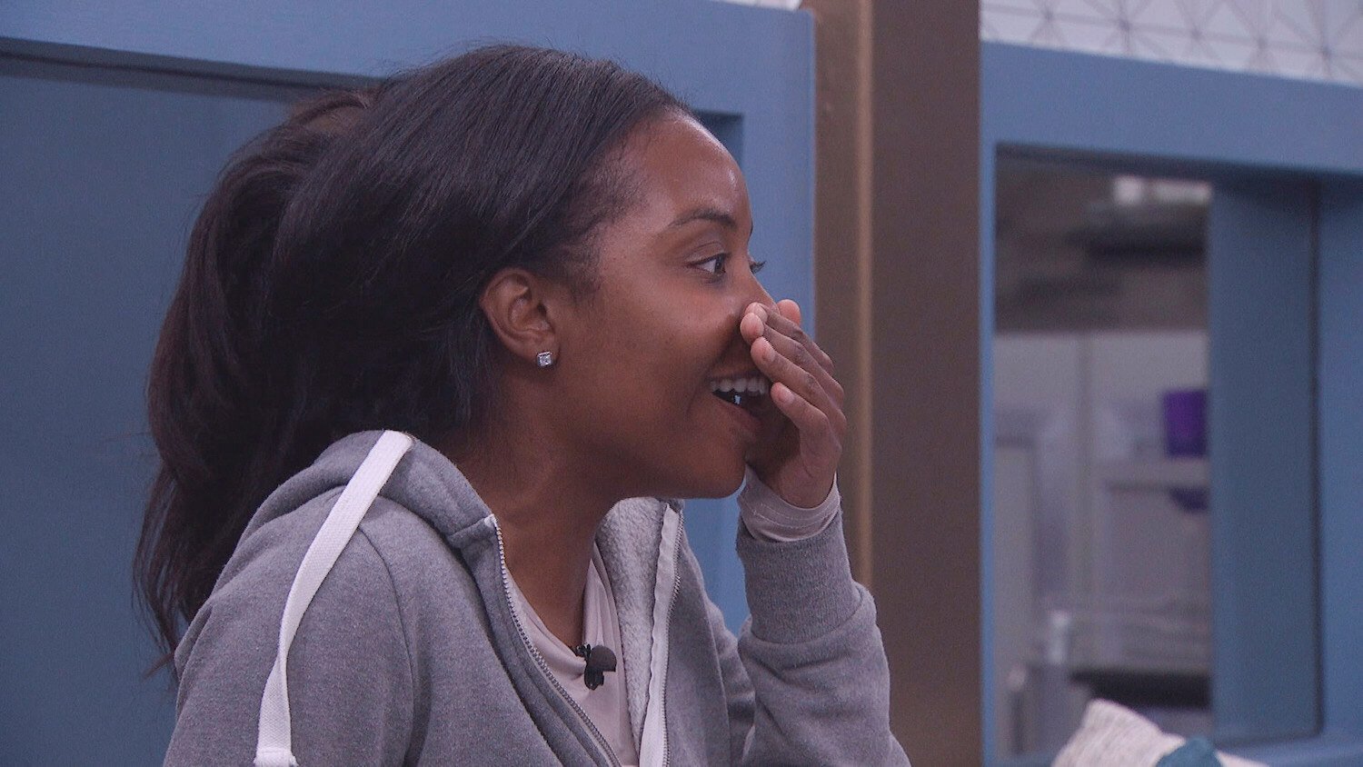 Mecole Hayes covering her mouth in 'Big Brother' Season 25 Week 9