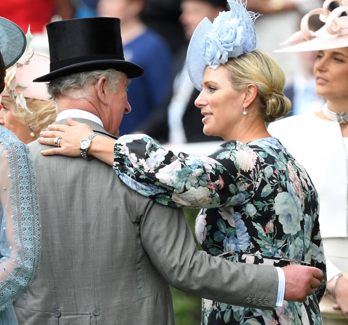 Now-King Charles and Zara Tindall attend day one of Royal Ascot