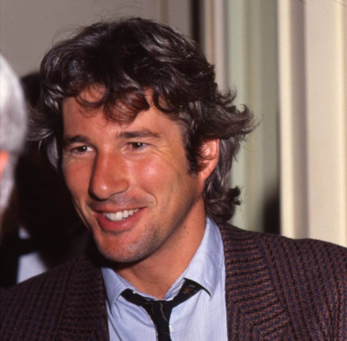 Richard Gere smiles and wears a tie and jacket.