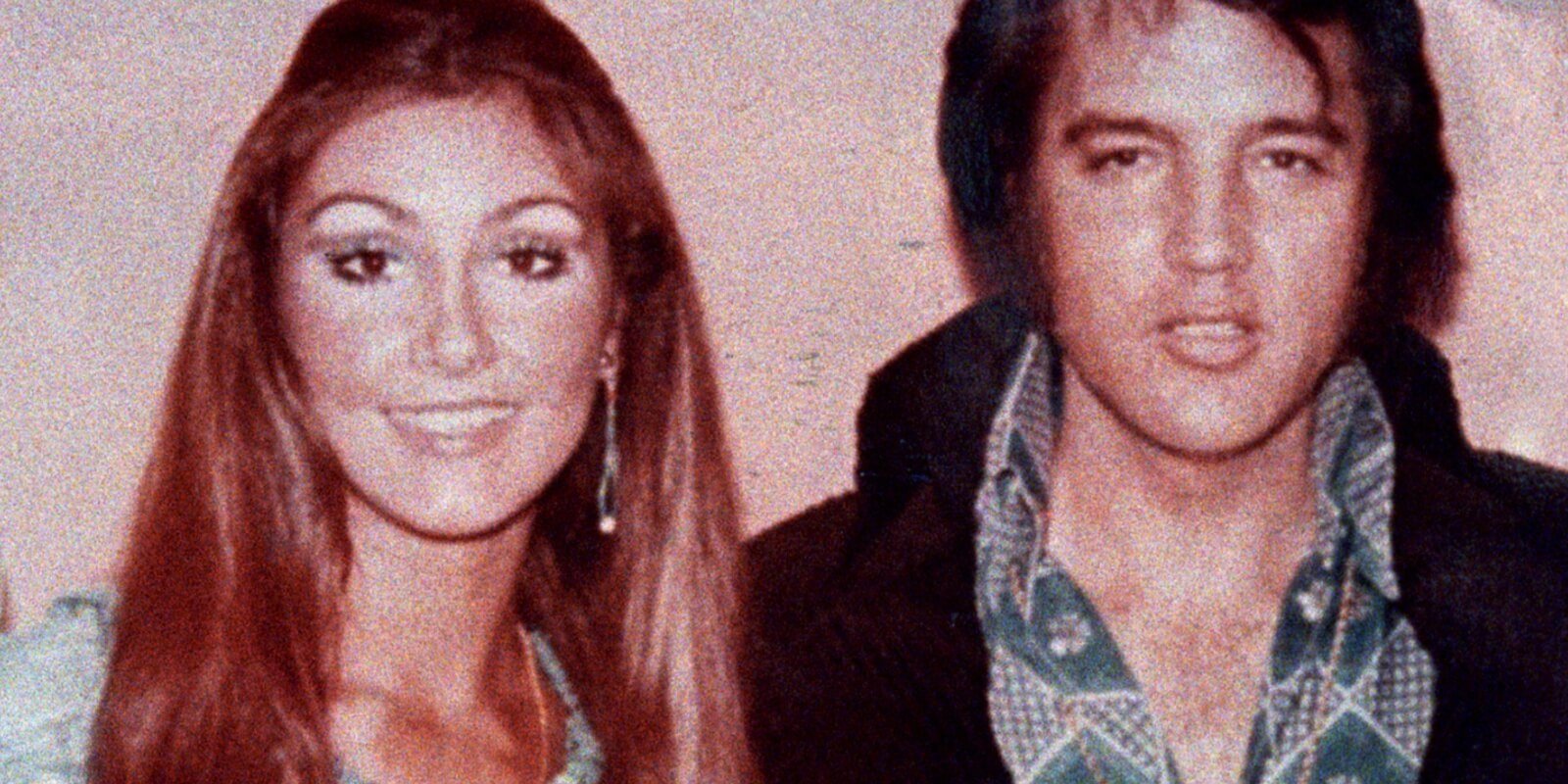 Linda Thompson and Elvis Presley photographed in 1971.