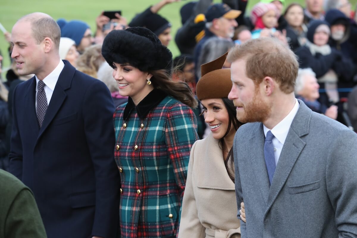 Prince William, Kate Middleton, Meghan Markle, and Prince Harry in 2017