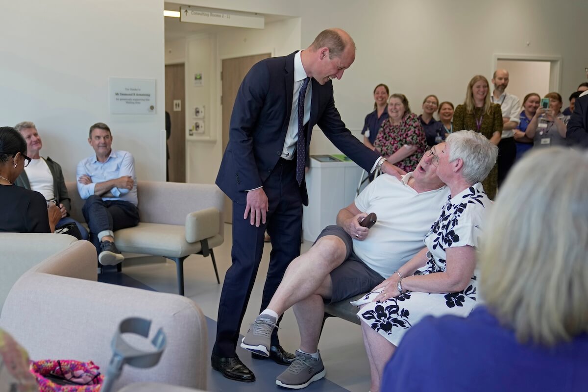 Prince William visiting the Oak Cancer Centre in 2023