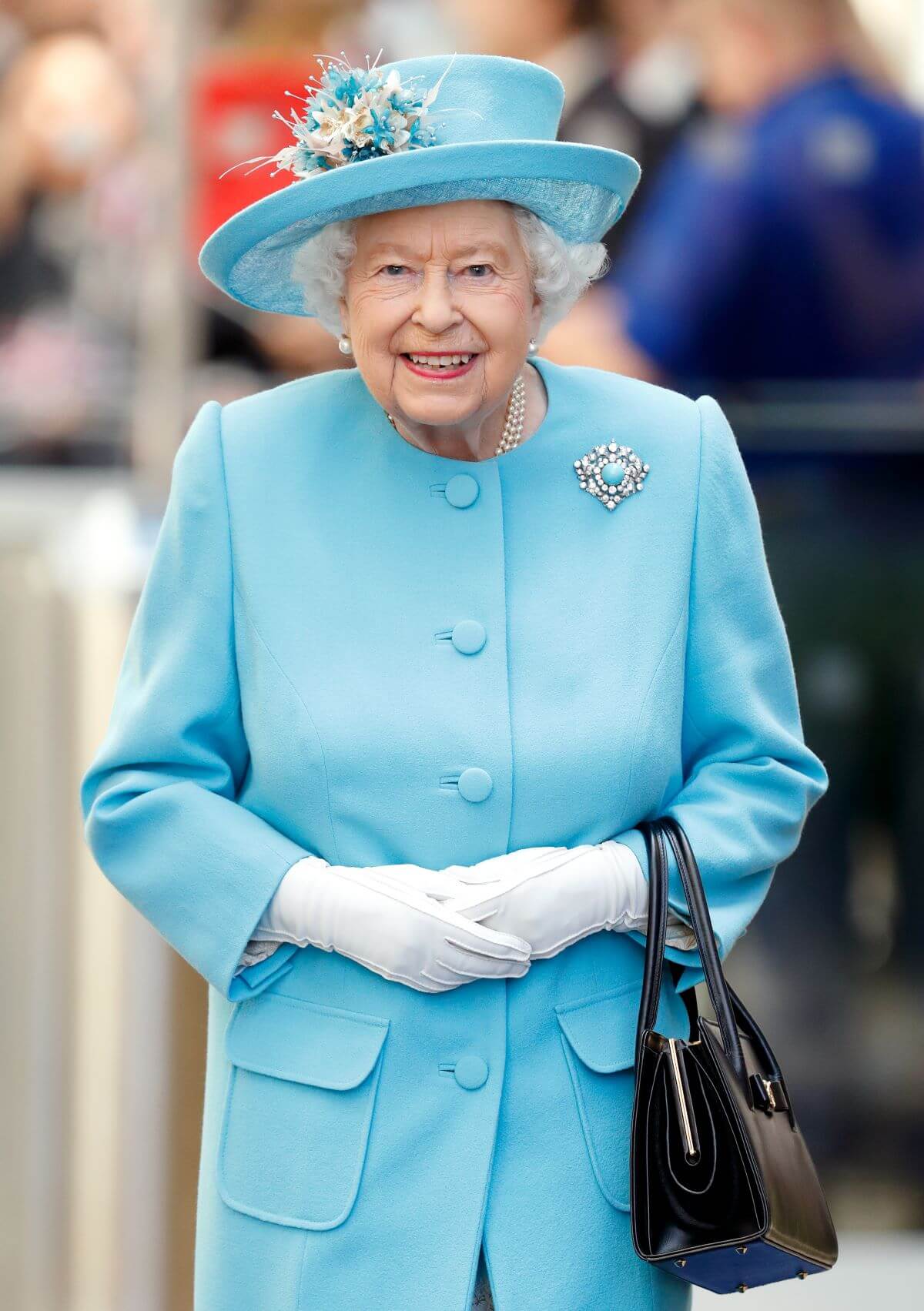 Queen Elizabeth II visits the British Airways headquarters in London