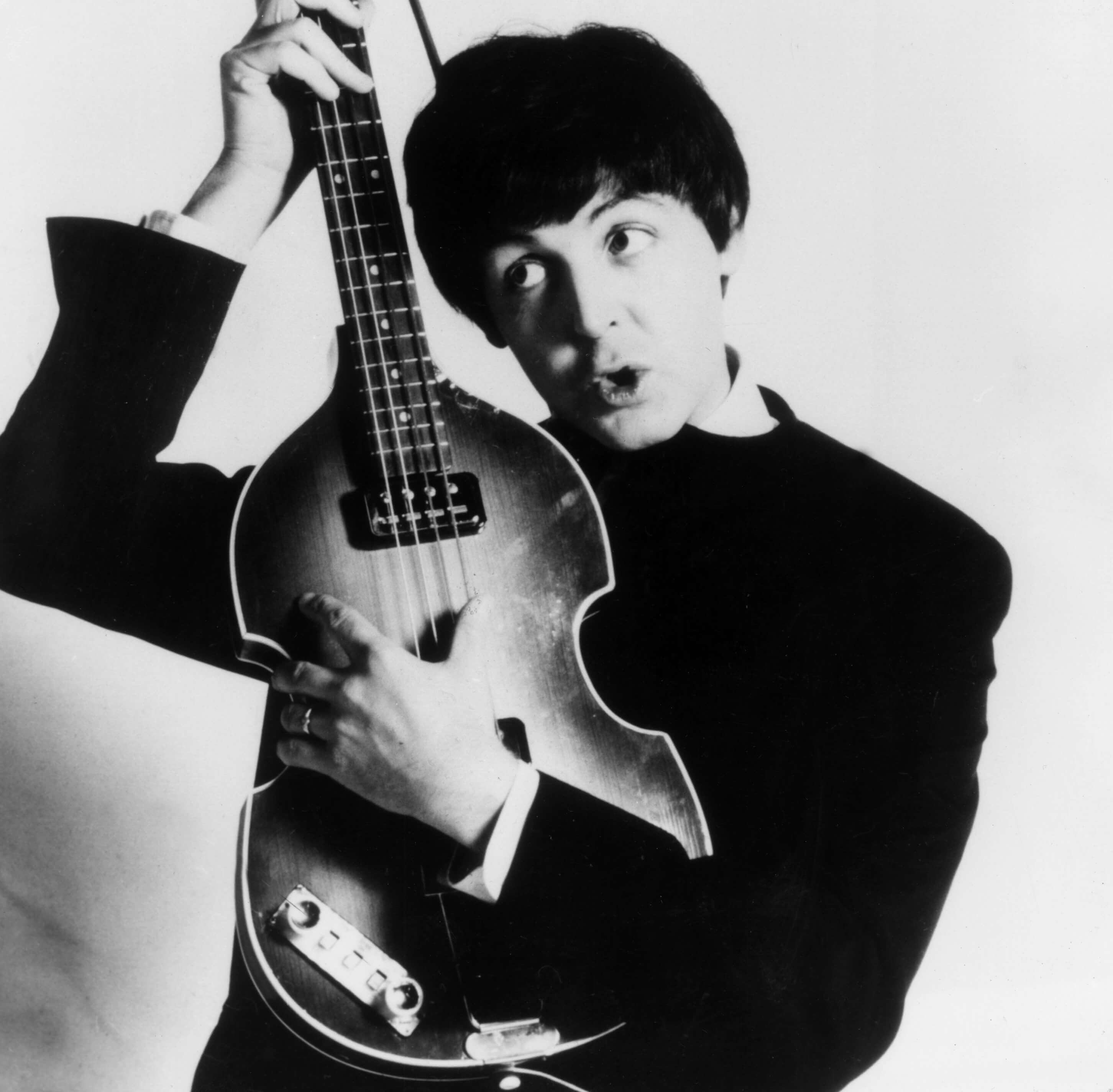 Paul McCartney with a guitar