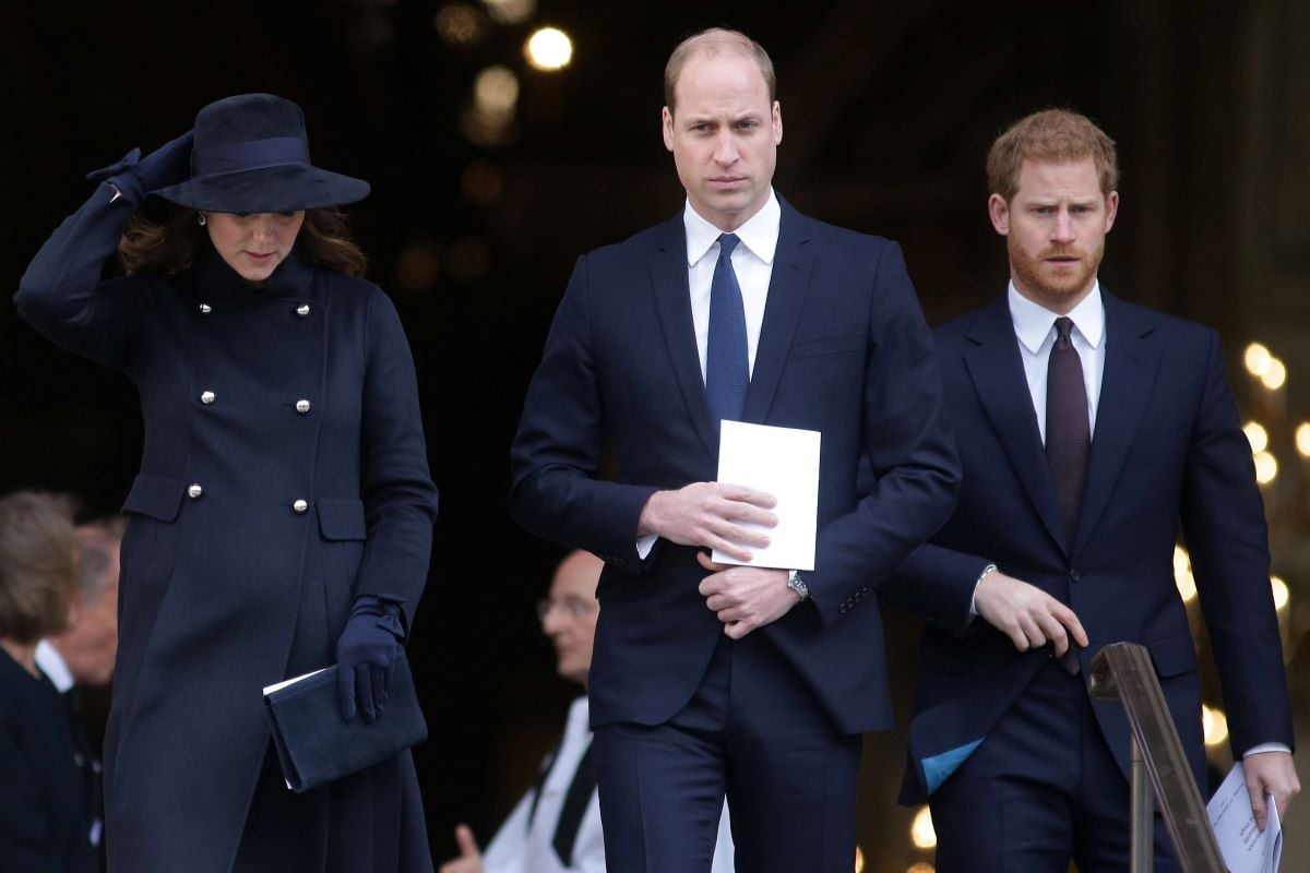 Prince Harry Will Send Peace Offerings To His Family In 2024 While   Kate Middleton Prince William And Prince Harry Leave After Attending The Grenfell Tower National Memorial Service At St Pauls Cathedral 