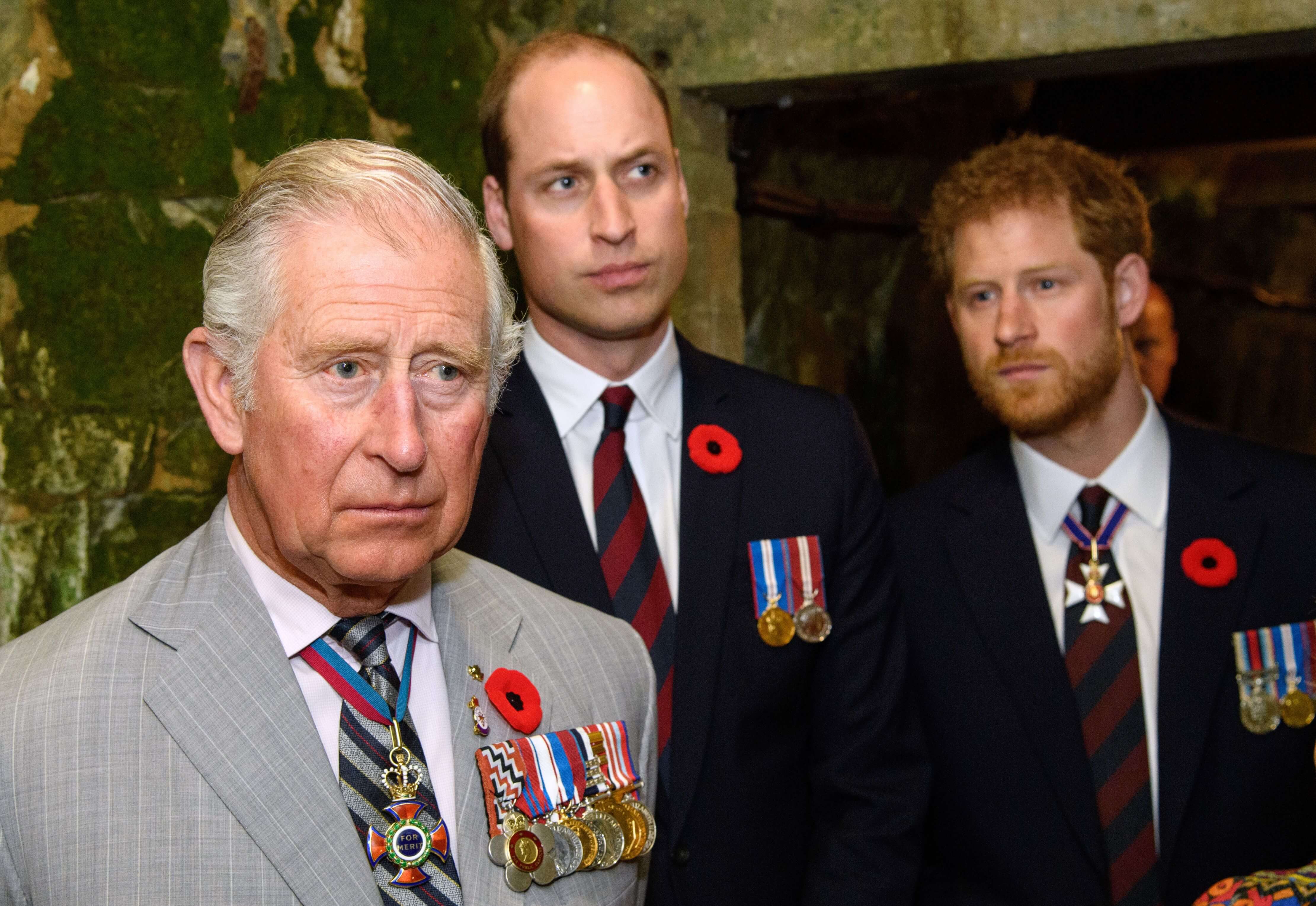 King Charles III, Prince William, and Prince Harry visit the tunnel and trenches at Vimy Memorial Park