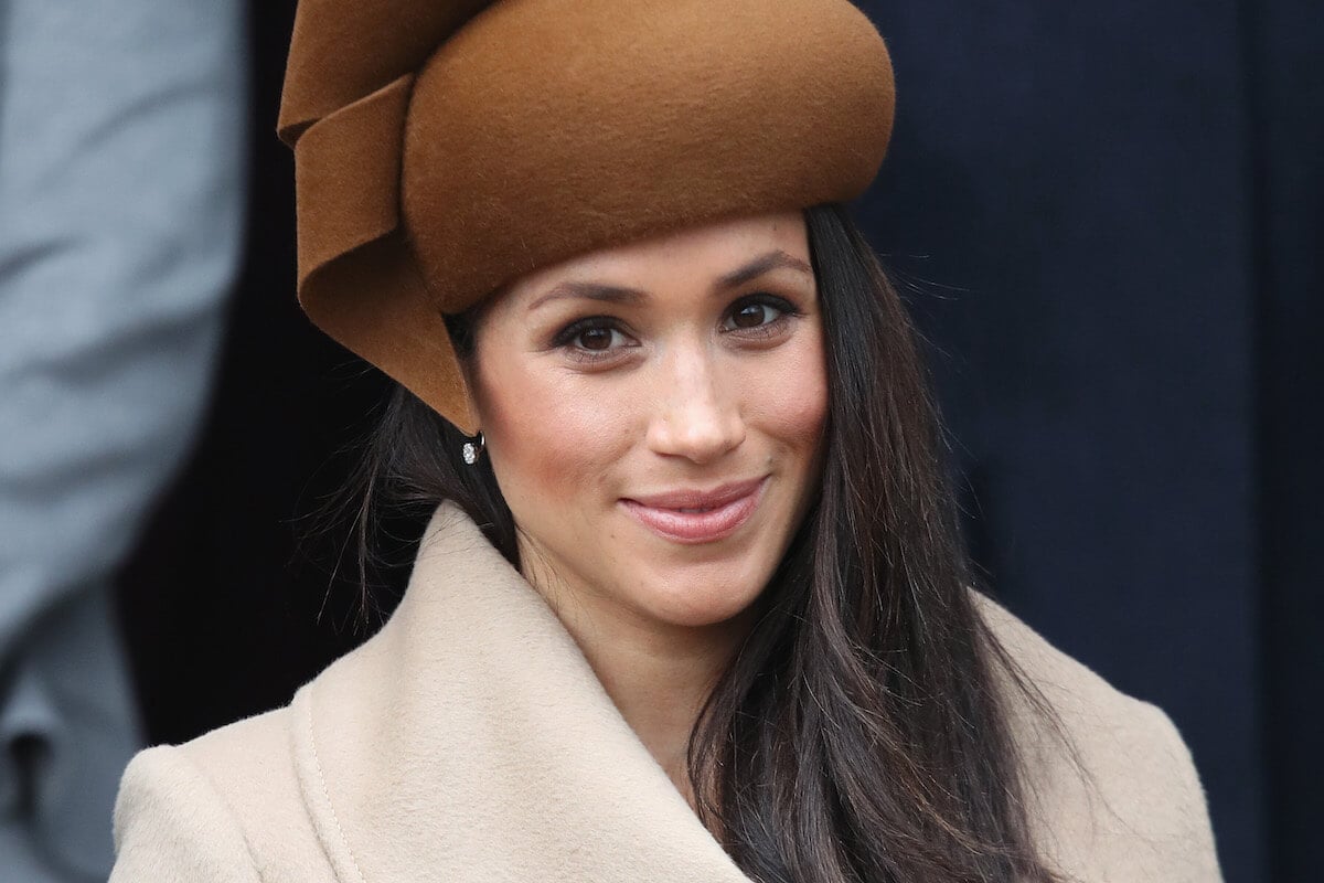 Meghan Markle at Sandringham in 2017, her first Christmas with the royal family