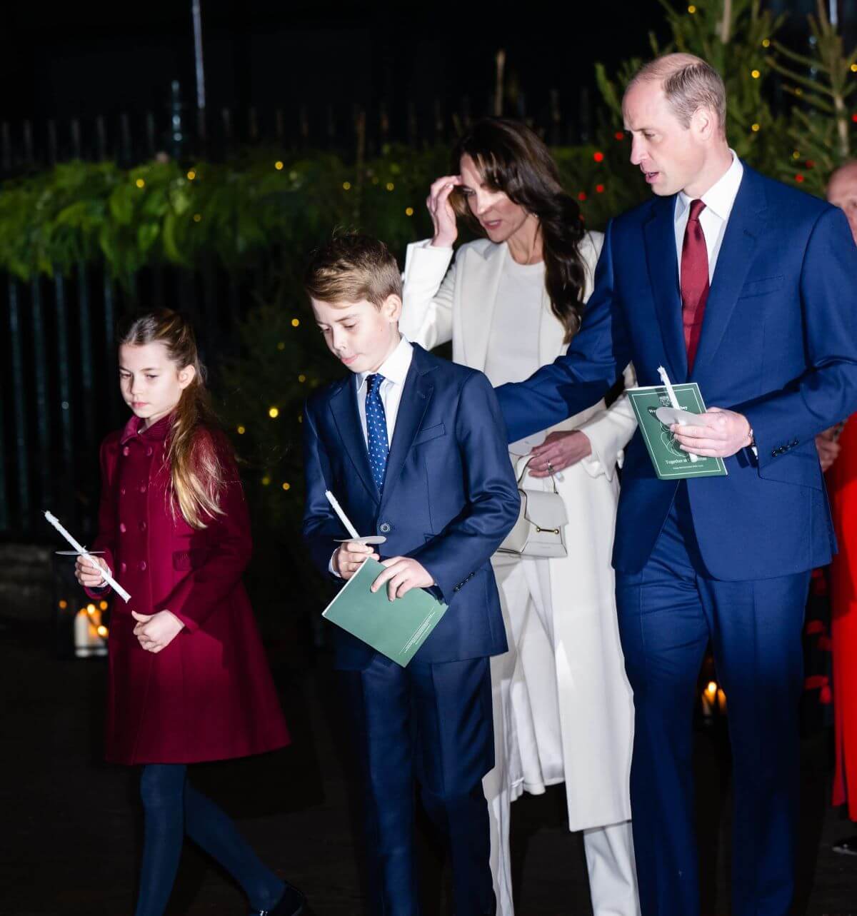 Prince William and his family attend the Together At Christmas Carol Service at Westminster Abbey