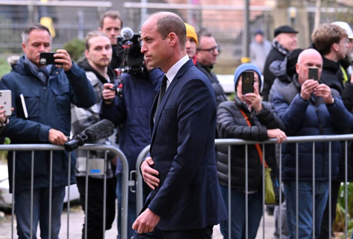 Prince William attends the funeral of Sir Bobby Charlton at Manchester Cathedral in Manchester, England