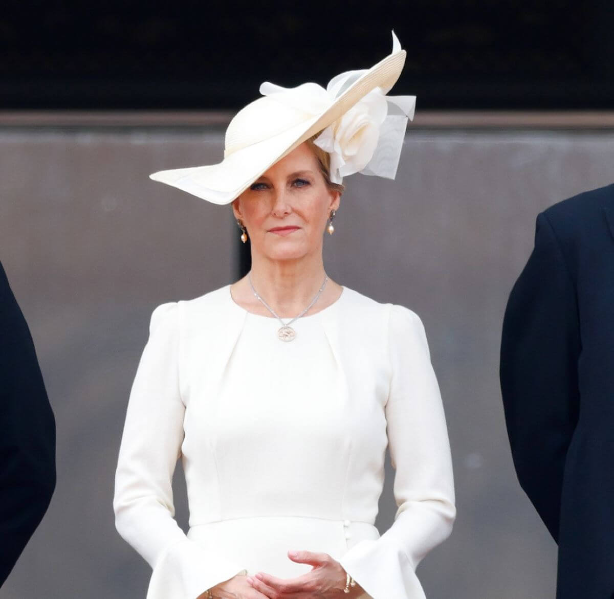 Sophie, Duchess of Edinburgh standing on the balcony of Buckingham Palace during Trooping the Colour