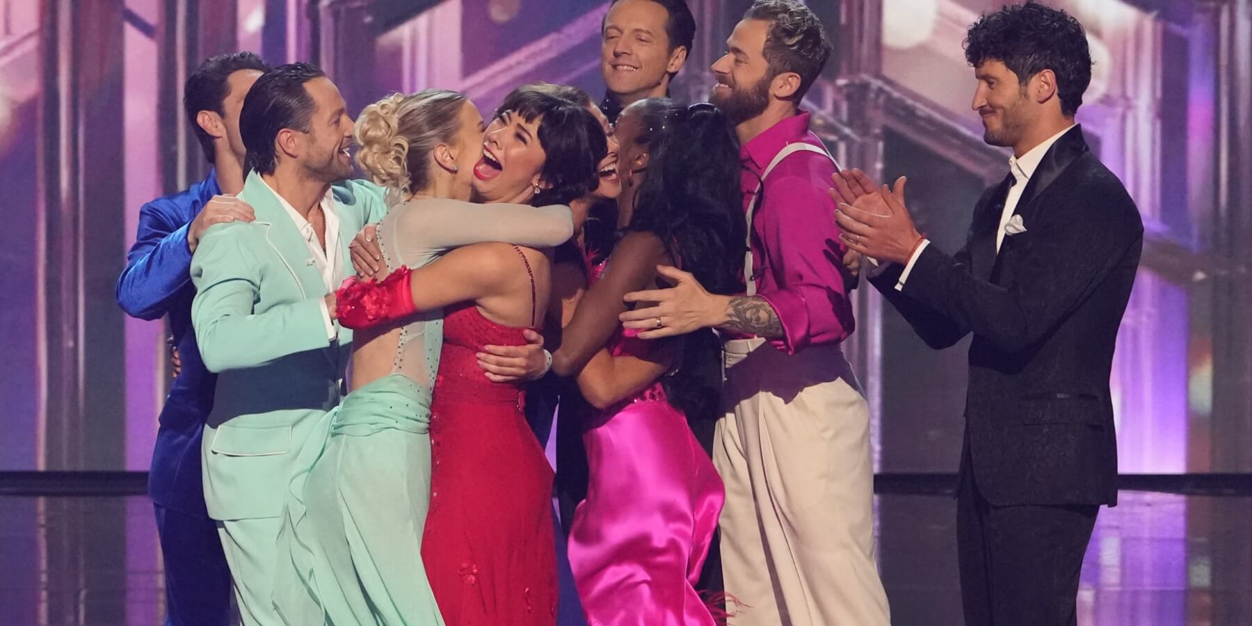 The season 32 finale of 'Dancing with the Stars' features five celebrities vying for a mirrorball trophy.