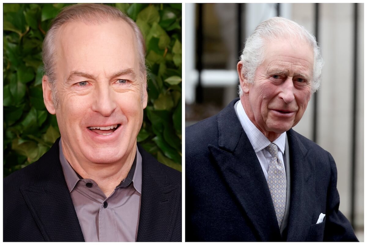 Side by side portraits of Bob Odenkirk and King Charles III