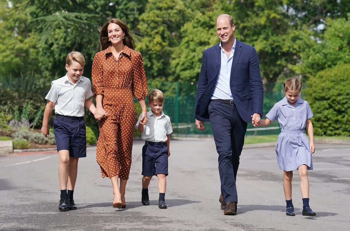 Kate Middleton and Prince William with their three children