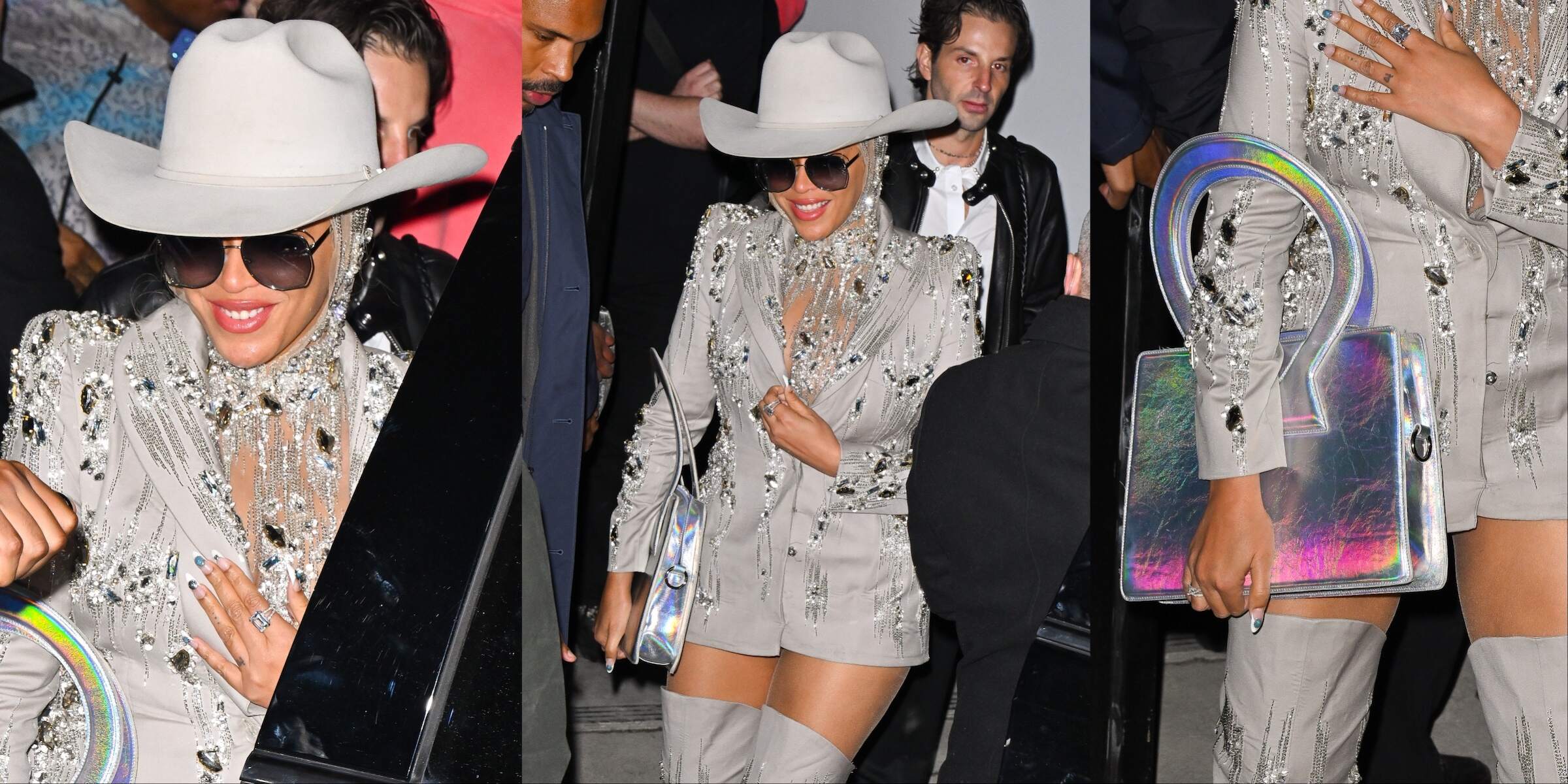 Beyoncé Goes Cowboy-Chic With Blinged Out Western Look at New York ...