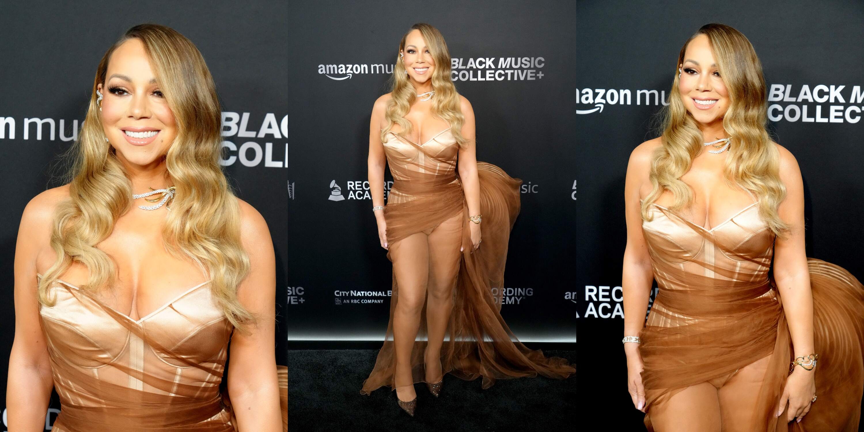 Mariah Carey SHUTS DOWN the Red Carpet Wearing 1930s Glamour Dress Before  Receiving Prestigious Award