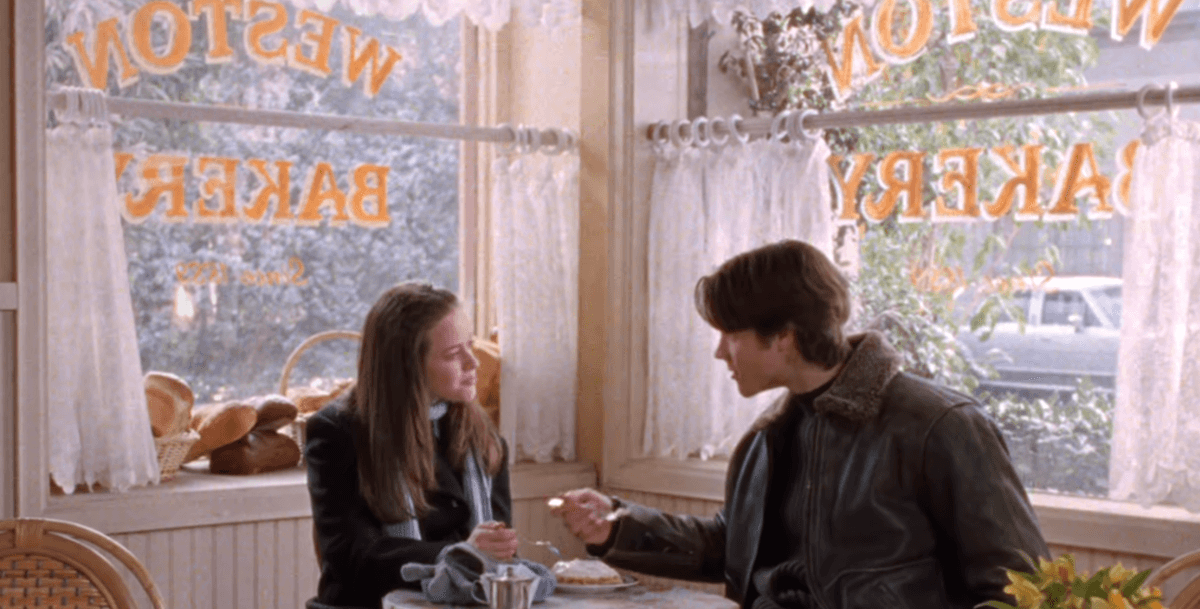 Rory and Dean at Weston's Bakery in 'Gilmore Girls' 