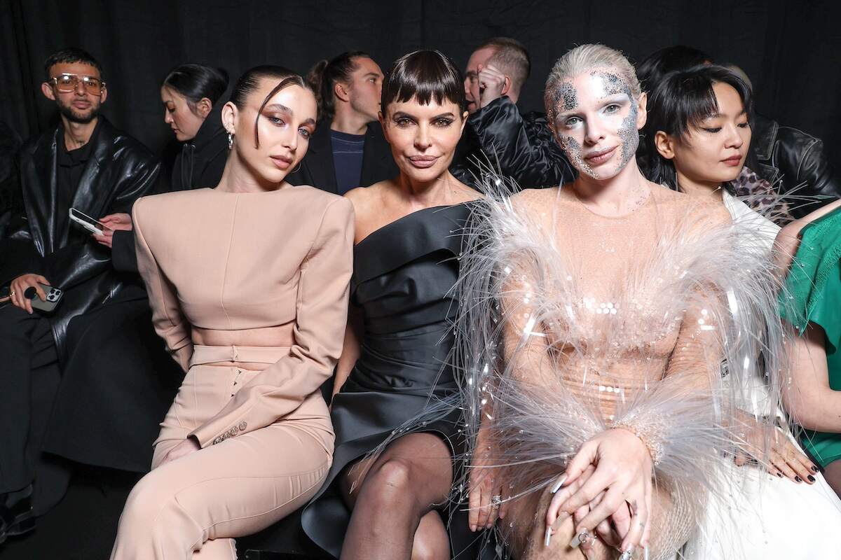 Emma Chamberlain, Lisa Rinna, and Julia Fox sit front row for the Mugler fashion show