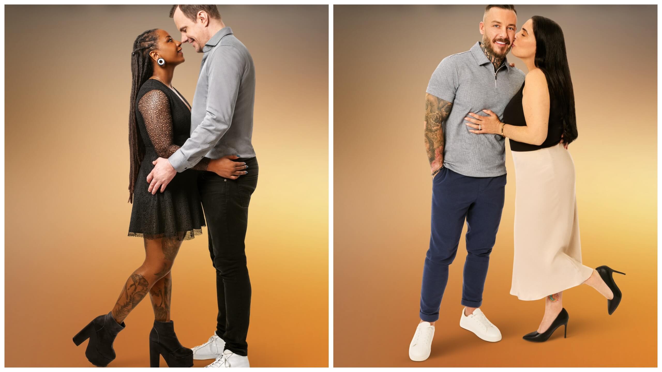 Side by side portraits of Corona and Ingi and Sean and Joanne from '90 Day Fiancé: The Other Way' Season 6