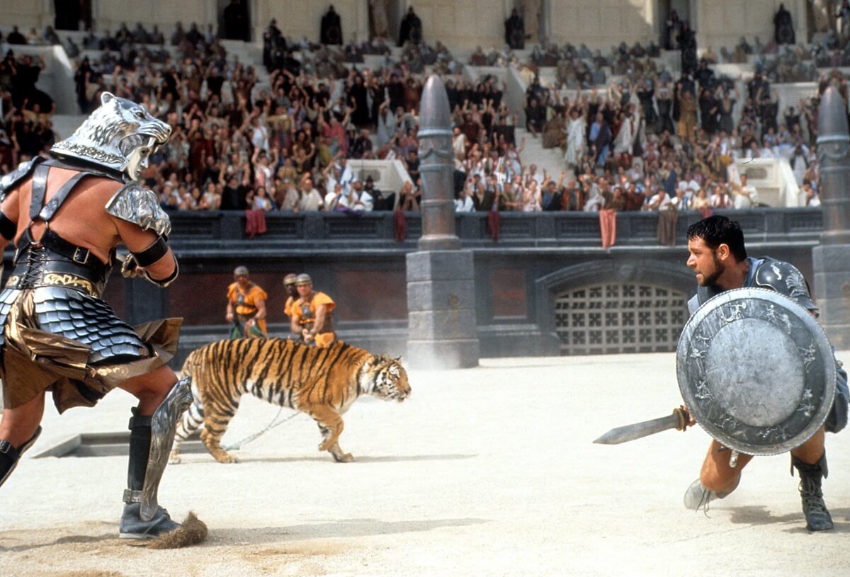 Russell Crowe in the movie 'Gladiator'.