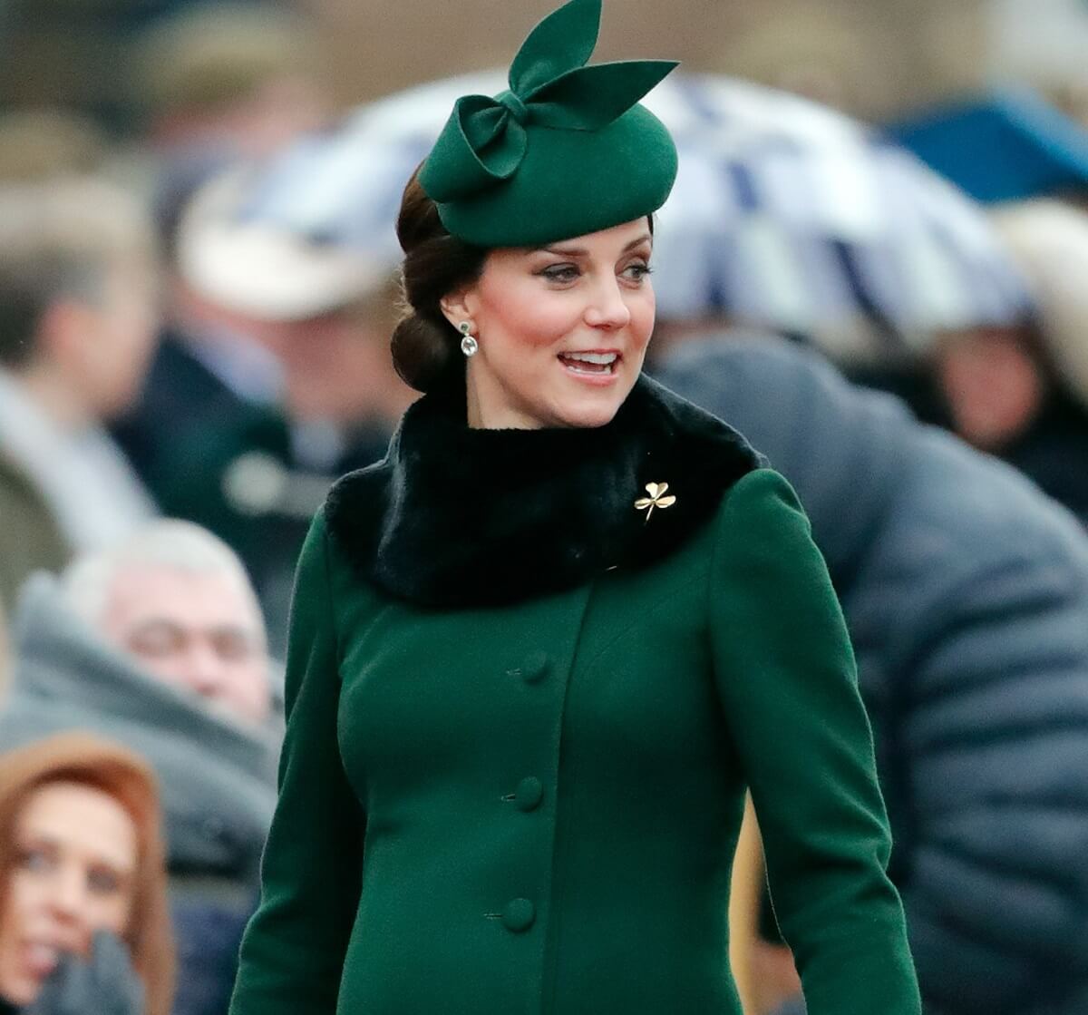 Kate Middleton attends the 2018 Irish Guards St Patrick's Day Parade