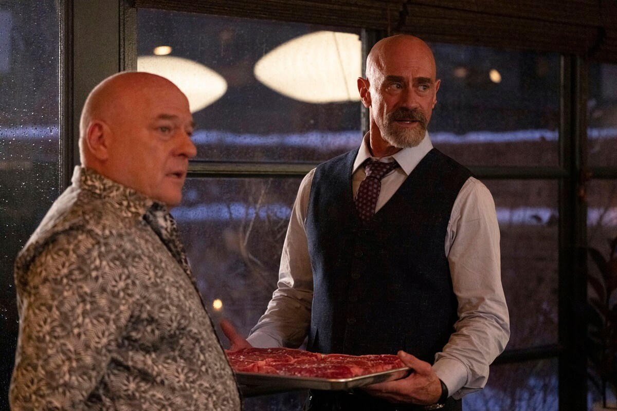 Dean Norris and Chris Meloni in an episode of 'Law & Order'.