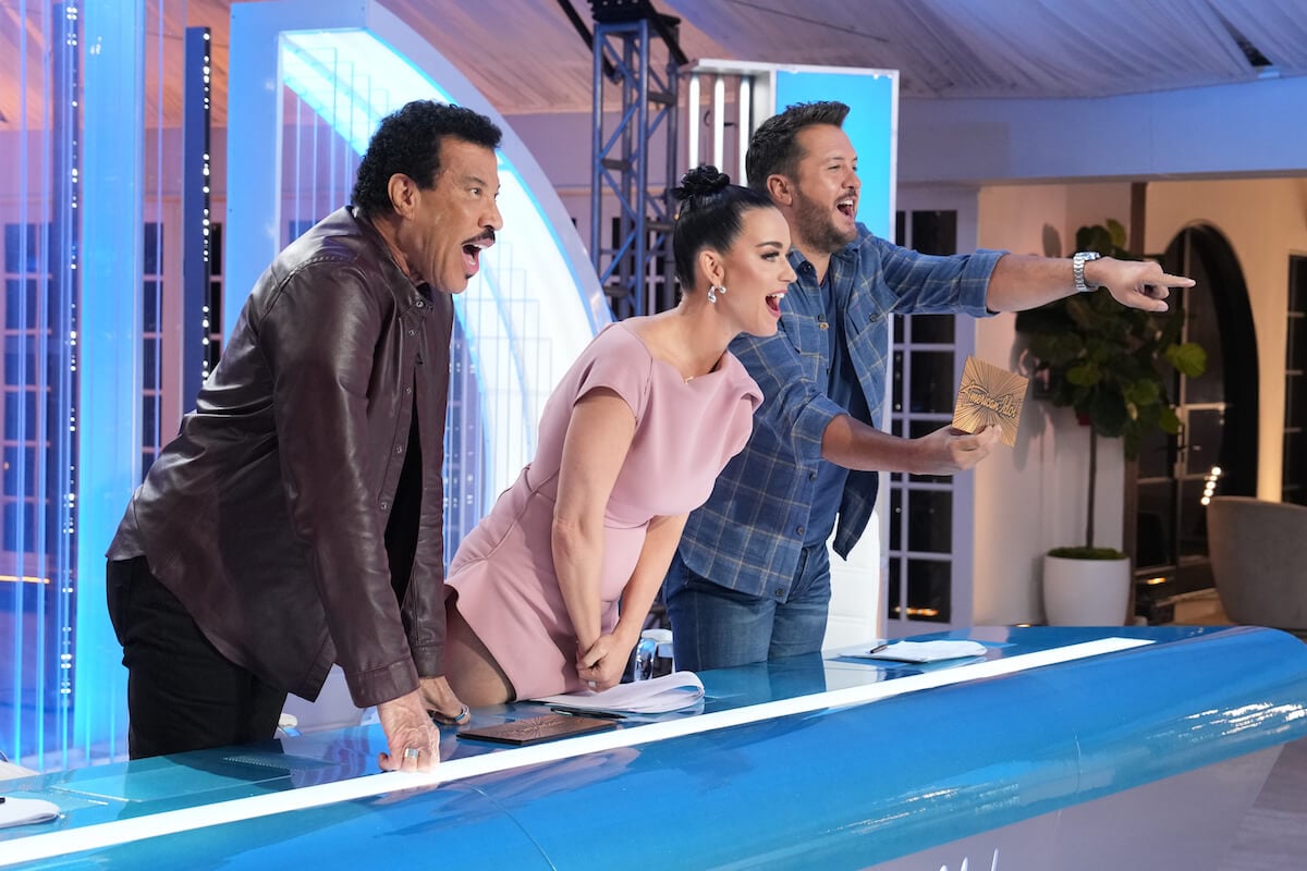 Lionel Richie, Katy Perry, and Luke Bryan on 'American Idol' standing out of their seats and yelling during auditions
