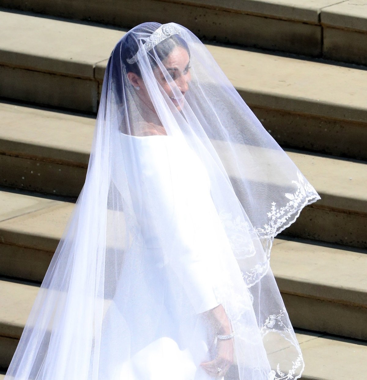 Meghan Markle arrives for her wedding to Prince Harry at St. George's Chapel, Windsor Castle