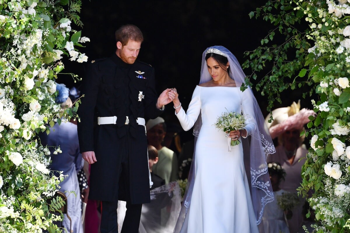 Prince Harry and Meghan Markle on their wedding day