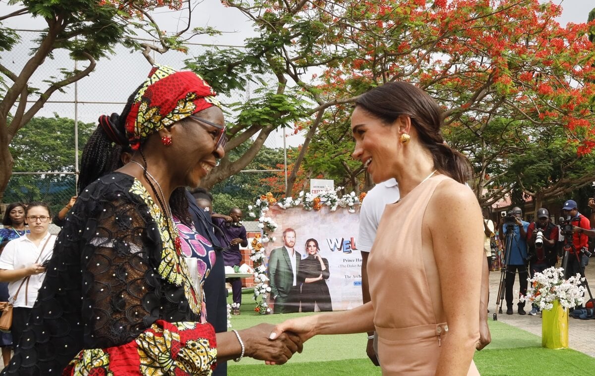 Meghan Markle visits the Lightway Academy in Abuja, Nigeria