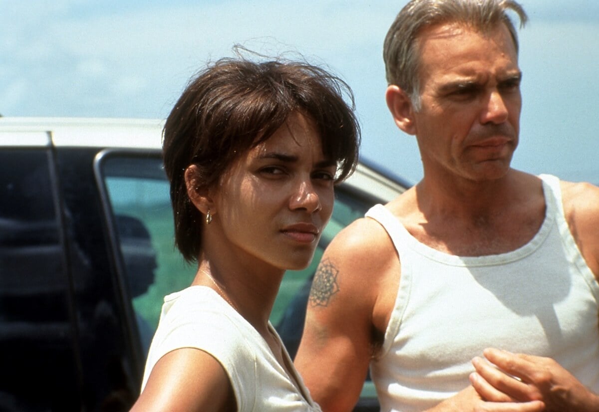 Halle Berry and Billy Bob Thornton posing in 'Monster's Ball'.