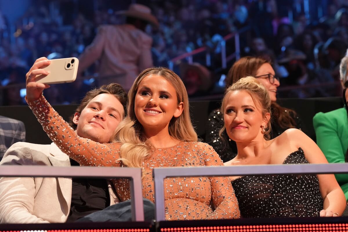 Jenna Weeks takes a selfie with Montana Jordan and Emily Osment