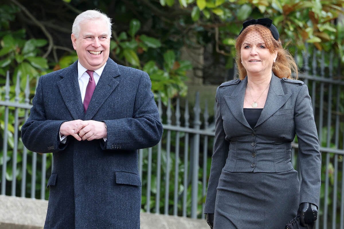 Prince Andrew, who doesn't reportedly want to leave the Royal Lodge as renovation costs mount, walks next to Sarah Ferguson