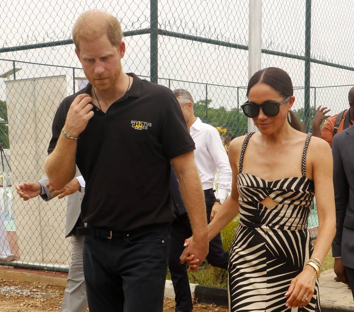 Prince Harry and Meghan Markle attend an exhibition sitting volleyball match at Nigeria Unconquered