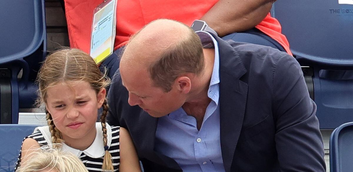 Prince William to the Rescue When Princess Charlotte Begins to Cry and Is Seen Wiping Tears During Royal Event