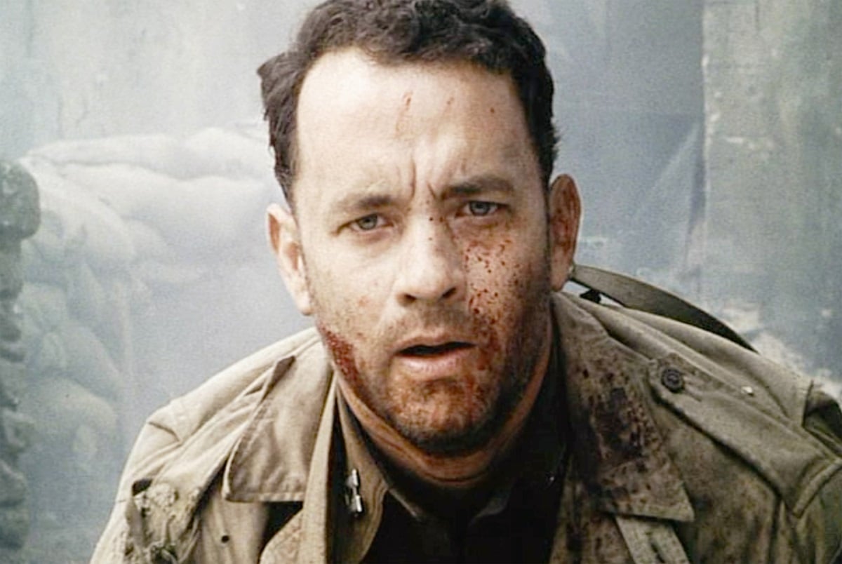 A picture of Tom Hanks in the movie 'Saving Private Ryan.'