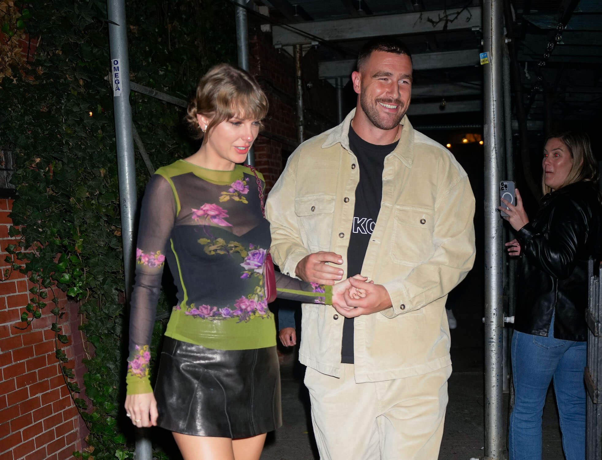 Taylor Swift and Travis Kelce on a date night together in New York City in October 2023