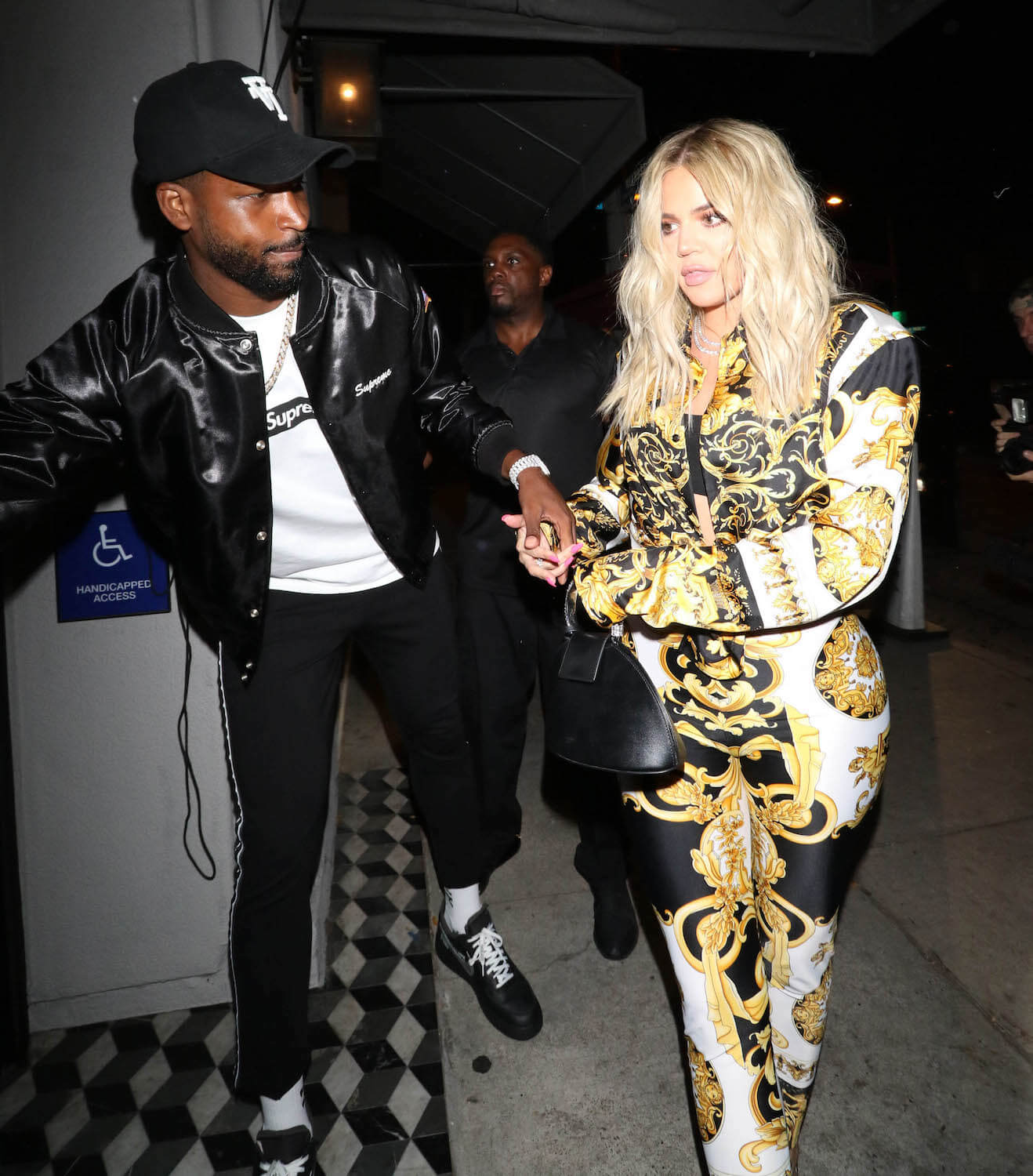 Tristan Thompson and Khloé Kardashian walking together in LA in 2018